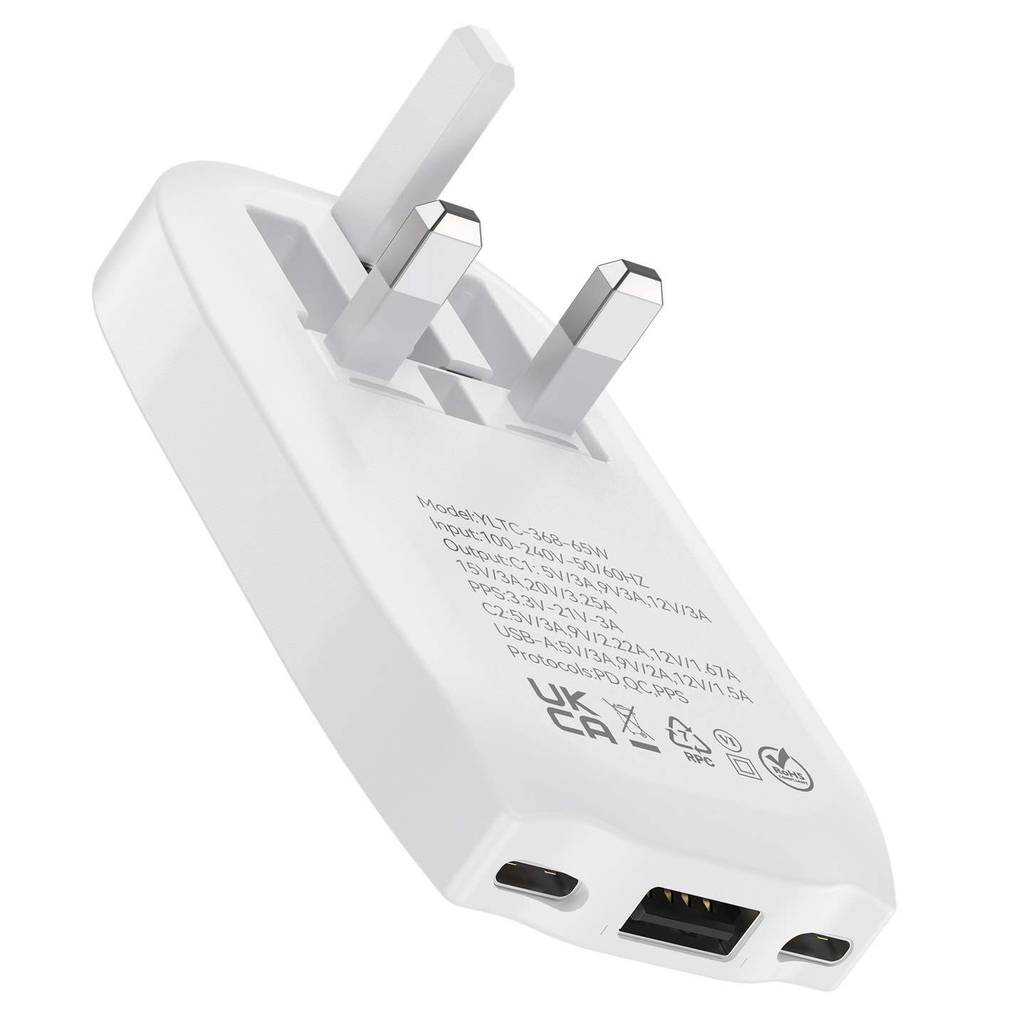65W Fast Charger Flat Plug