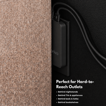 20W Ultra Slim Flat USB-C Wall Charger Black